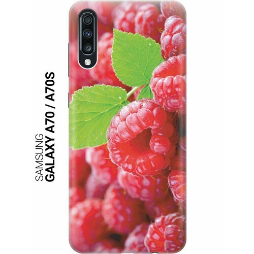 Ультратонкий силиконовый чехол-накладка для Samsung Galaxy A70, A70s с принтом Малинка ультратонкий силиконовый чехол накладка для samsung galaxy a70 a70s с принтом деревья и звезды
