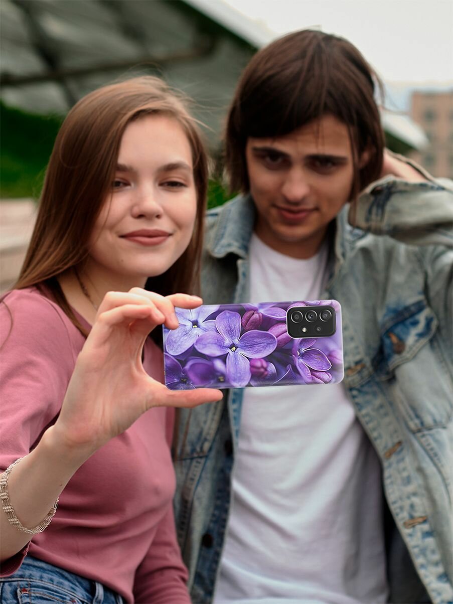 RE: PA Накладка Transparent для Samsung Galaxy A52 с принтом "Фиолетовая сирень"