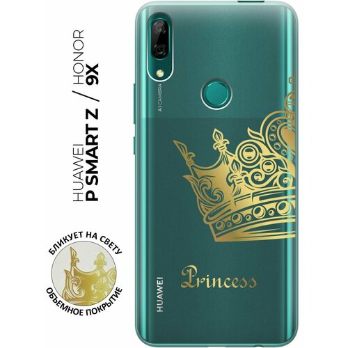 Силиконовый чехол с принтом True Princess для Honor 9X / 9X Premium / Huawei P Smart Z / Y9 Prime (2019) / Хуавей У9 Прайм (2019) / Хонор 9Х силиконовый чехол капельки на стебле на honor 9x 9x premium huawei p smart z y9 prime 2019 хуавей хонор 9х