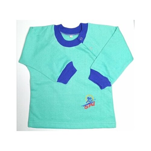 фото Толстовка папа мама, размер 26/86, бирюзовый