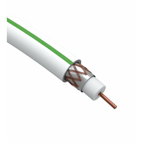 Эра кабель коаксиальный sat 703 b, 75 ом, cu/(оплётка Cu 75%), PVC, цвет белый, бухта 100 м, 1шт