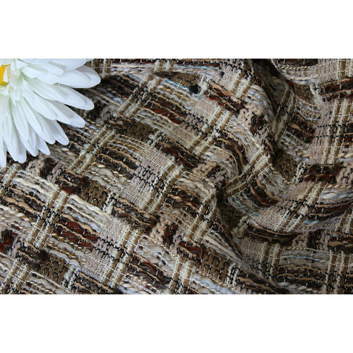 Ткань темлая костюмная в стиле Шанель / для шитья и рукоделия