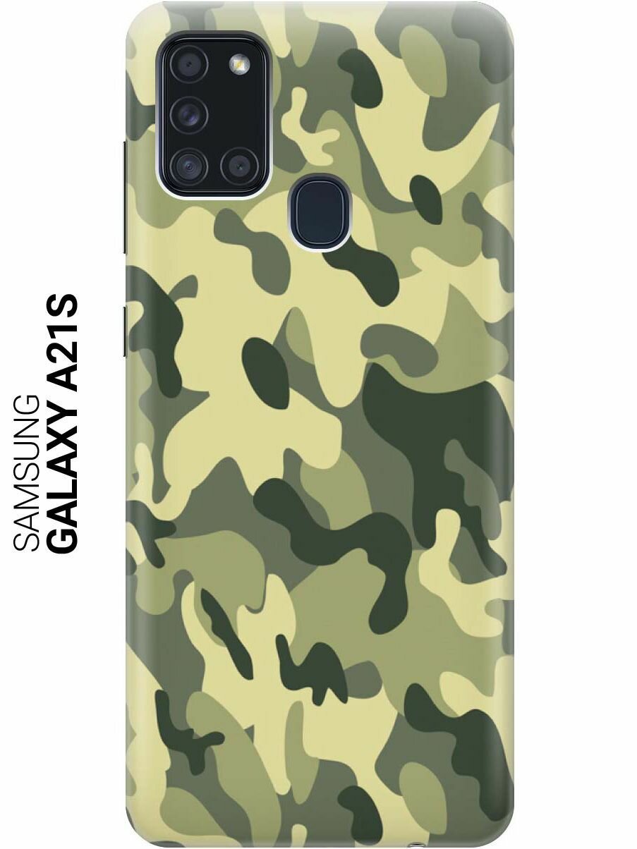 Ультратонкий силиконовый чехол-накладка для Samsung Galaxy A21s с принтом "Хаки"
