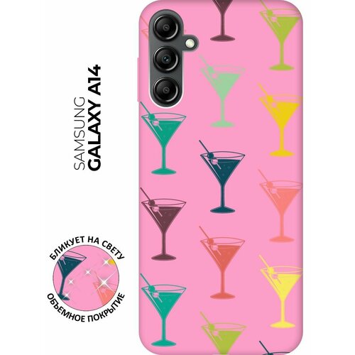 Матовый чехол Vermouth для Samsung Galaxy A14 / Самсунг А14 с 3D эффектом розовый матовый чехол unicorn для samsung galaxy a14 самсунг а14 с 3d эффектом розовый