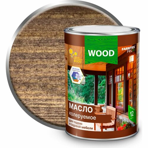 Колеруемое масло для террас и садовой мебели Farbitex 4300005052 1344₽