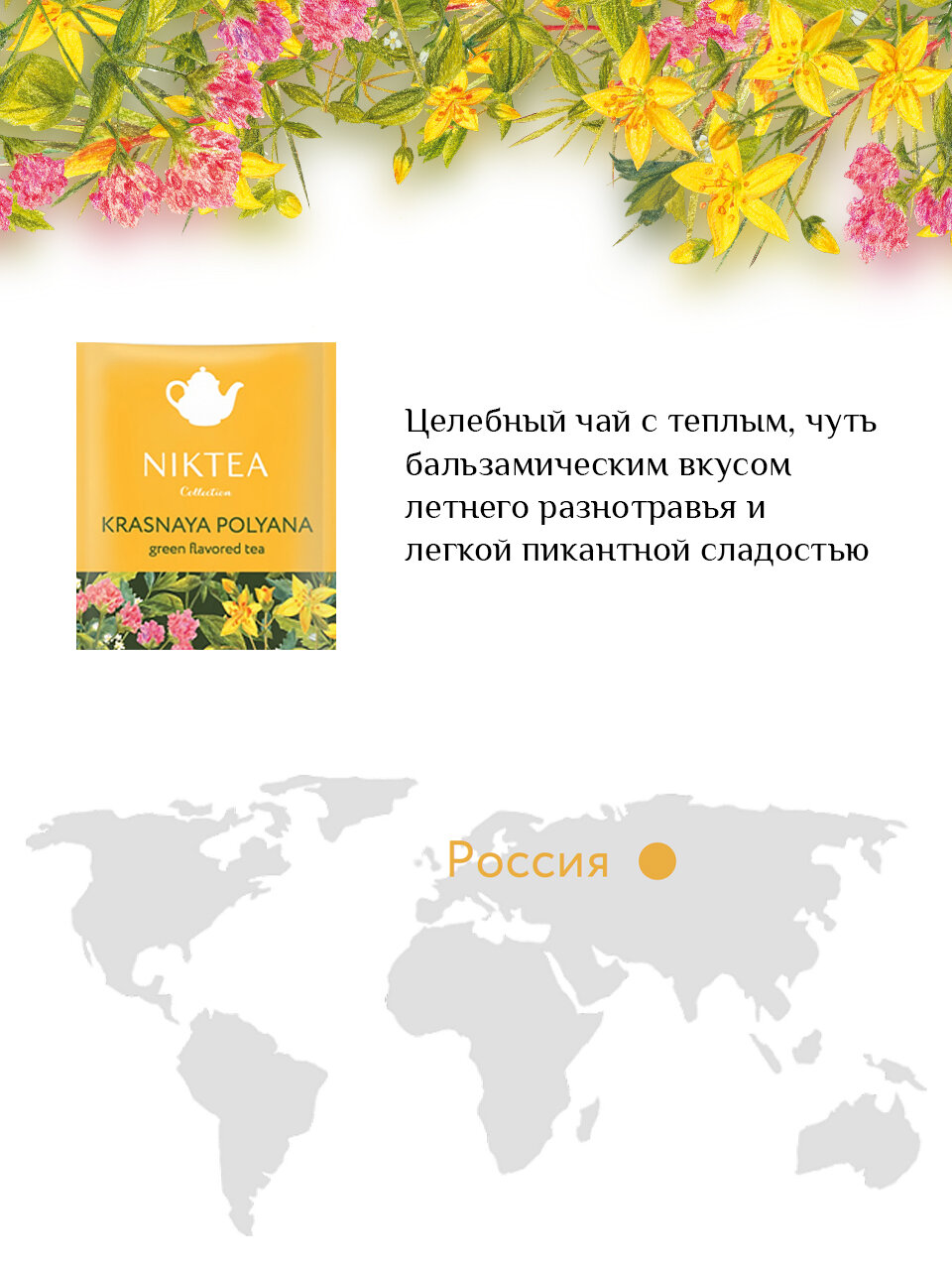 Чай зеленый Niktea Красная Поляна байховый 25*1.75г А-Трейд - фото №14