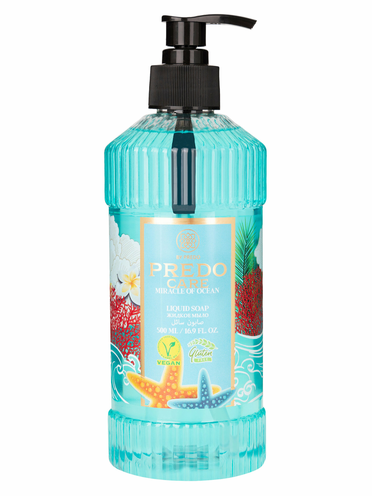 фото Жидкое мыло для рук и тела PREDO CARE "Чудесный океан" увлажняющее, натуральное, 500 мл