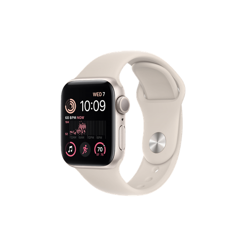 Apple Умные часы Apple Watch SE2, 44 мм, M/L, Sport band, Starlight Aluminium (MNTE3)