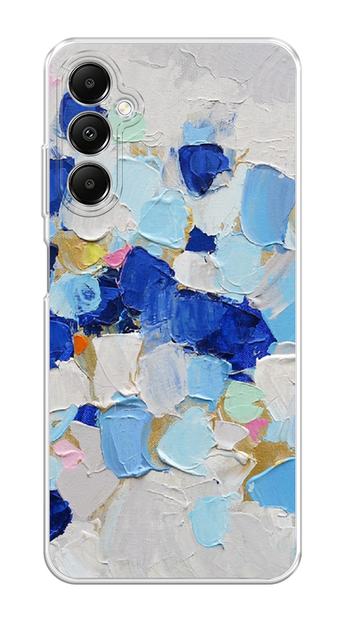 Силиконовый чехол на Samsung Galaxy A05s / Самсунг Галакси A05s Холст сине-белый