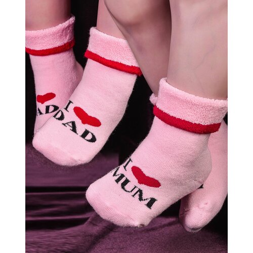 Носки LerNa Махровые зимние новогодние носки детские для девочки и мальчика, 2 пары, размер 13-15, розовый