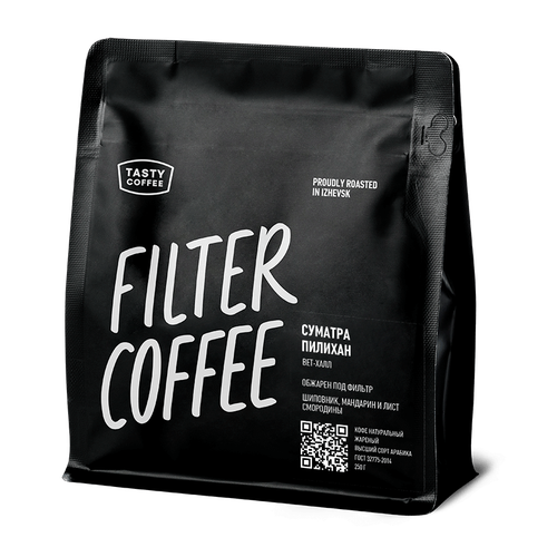 Кофе для фильтра Суматра Пилихан Tasty Coffee, в зернах, 1000 г