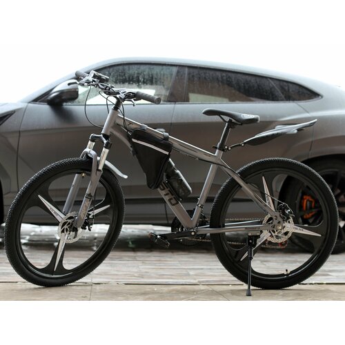 фото Горный велосипед richiesto на литых дисках" 26 дюймов, дисковые тормоза, рама 18.5, серый