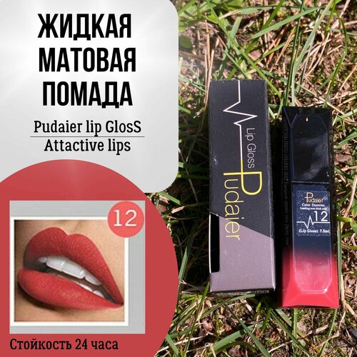 Жидкая матовая губная помада Pudaier lip Gloss Attactive lips