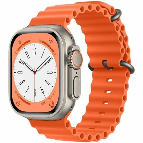 Ремешок для Apple Watch 38/40/41mm HOCO WA12 Original series силикон оранжевый (orange)