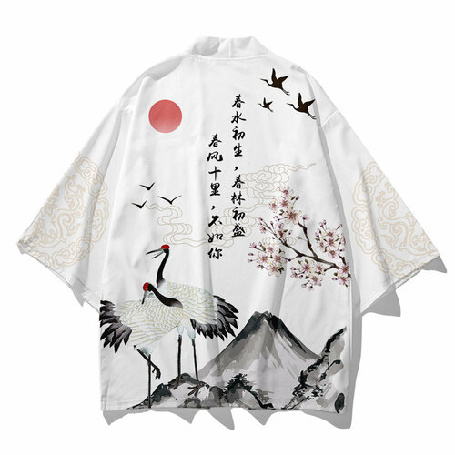 фото Карнавальные костюмы кардиган шелковый оверсайз кимоно накидка хаори сакура аниме японский стиль размер l (160-175) vlasov
