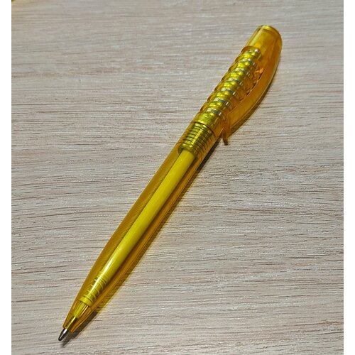 Ручка шариковая автоматическая синие чернила Senator New Spring Clear желтый корпус 2426/Ж 1 шт