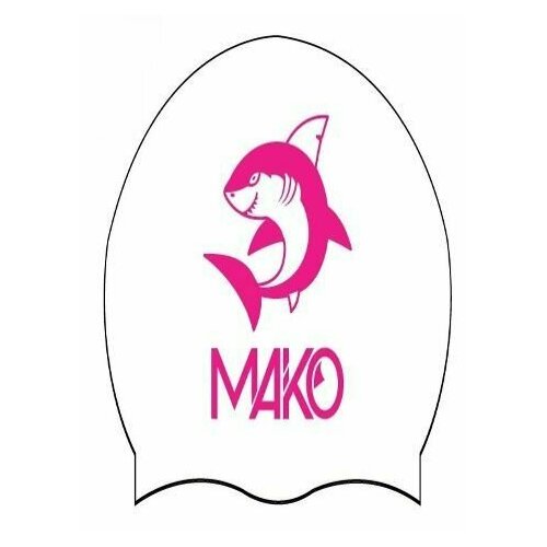 фото Шапочка для плавания mako shark white