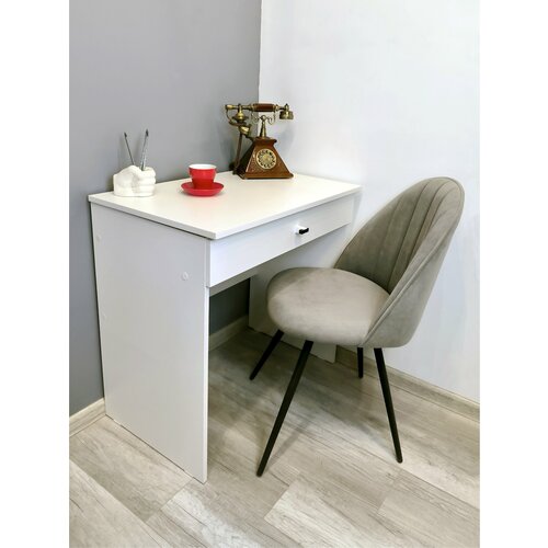 Стол с ящиком письменный компьютерный туалетный белый 5375₽