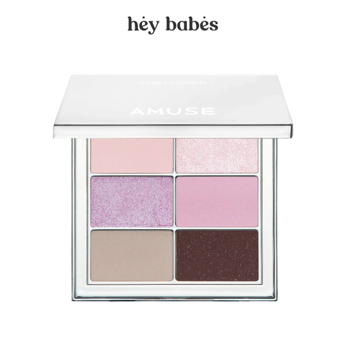 Палетка теней для век в лавандовых оттенках AMUSE Eye Vegan Sheer Palette 04 Sheer Lavender