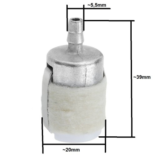 Фильтр топливный для триммера/бензопилы войлочный аналог Walbro топливный фильтр для бензопилы бензокосы мотобура 2 х тактного двигателя
