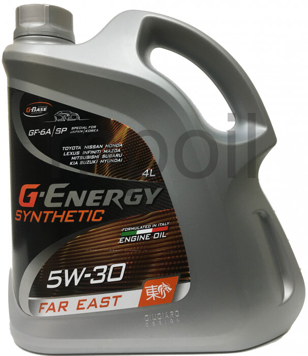Синтетическое моторное масло G-Energy Far East Synthetic 5W-30, 4 л