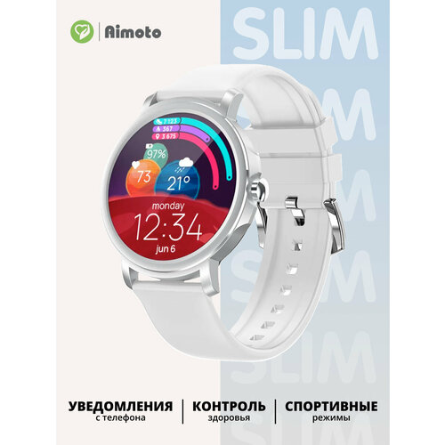 Смарт часы умные фитнес Aimoto Slim Серебристый 145000₽