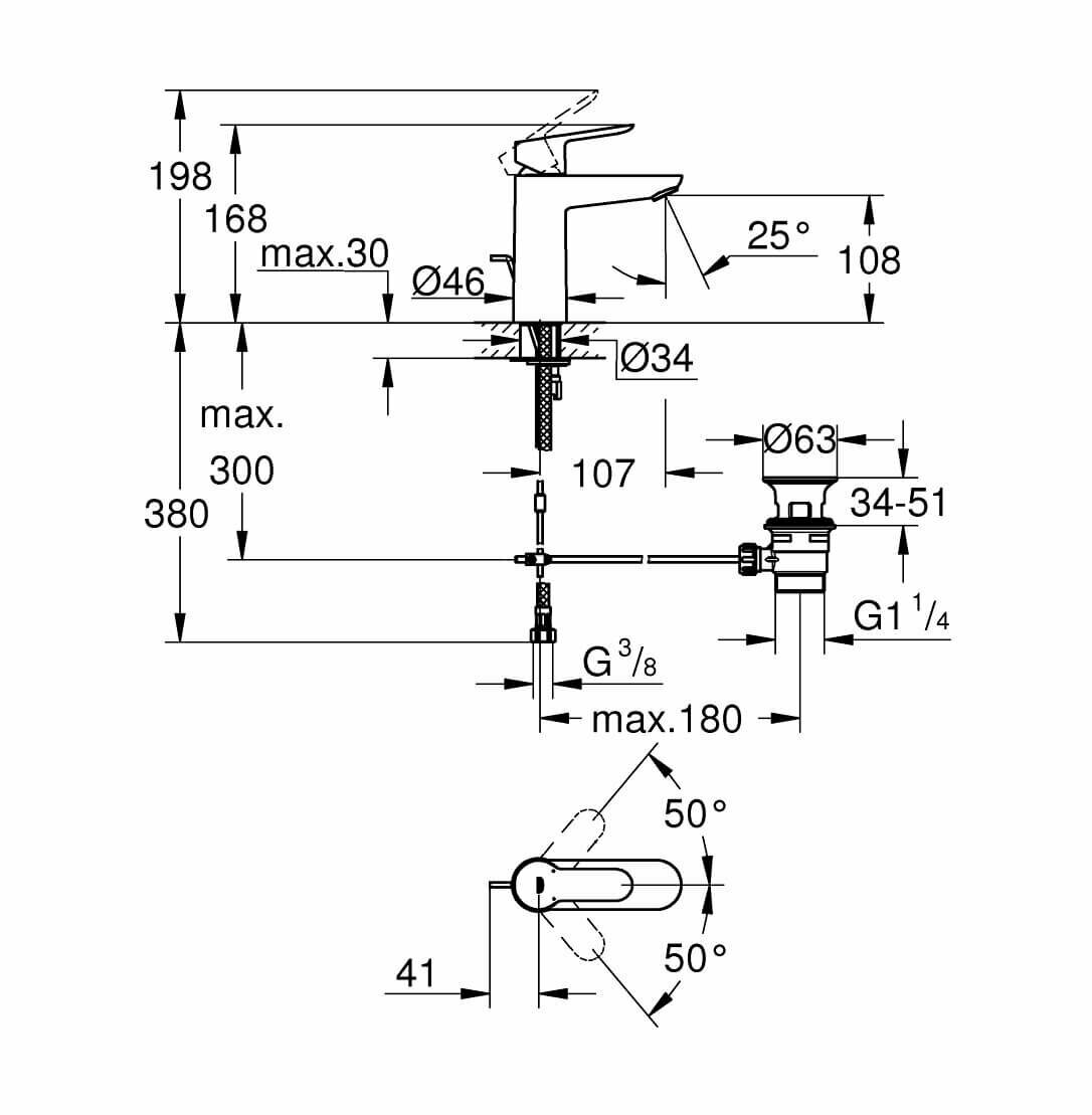 Смеситель для раковины Grohe - фото №3