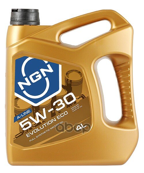 NGN Масло Моторное Синт. Ngn A-Line 5W-30 Sn Evolution Eco 4Л