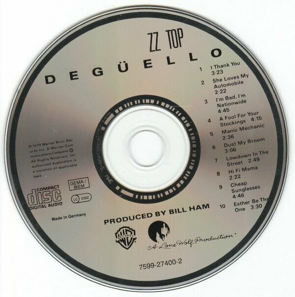 ZZ Top Deguello CD Warner Bros. - фото №4