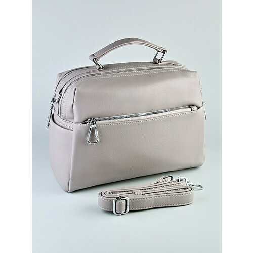 фото Сумка , фактура гладкая, серый adafman