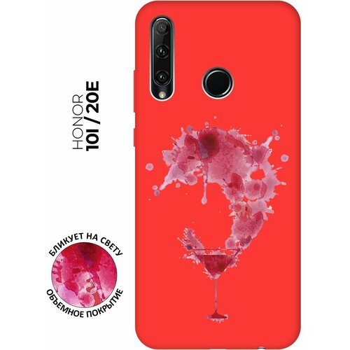 Матовый чехол Cocktail Splash для Honor 10i / 20e / Хонор 10 ай / 20е с 3D эффектом красный матовый чехол cocktail splash для honor 10 хонор 10 с 3d эффектом красный