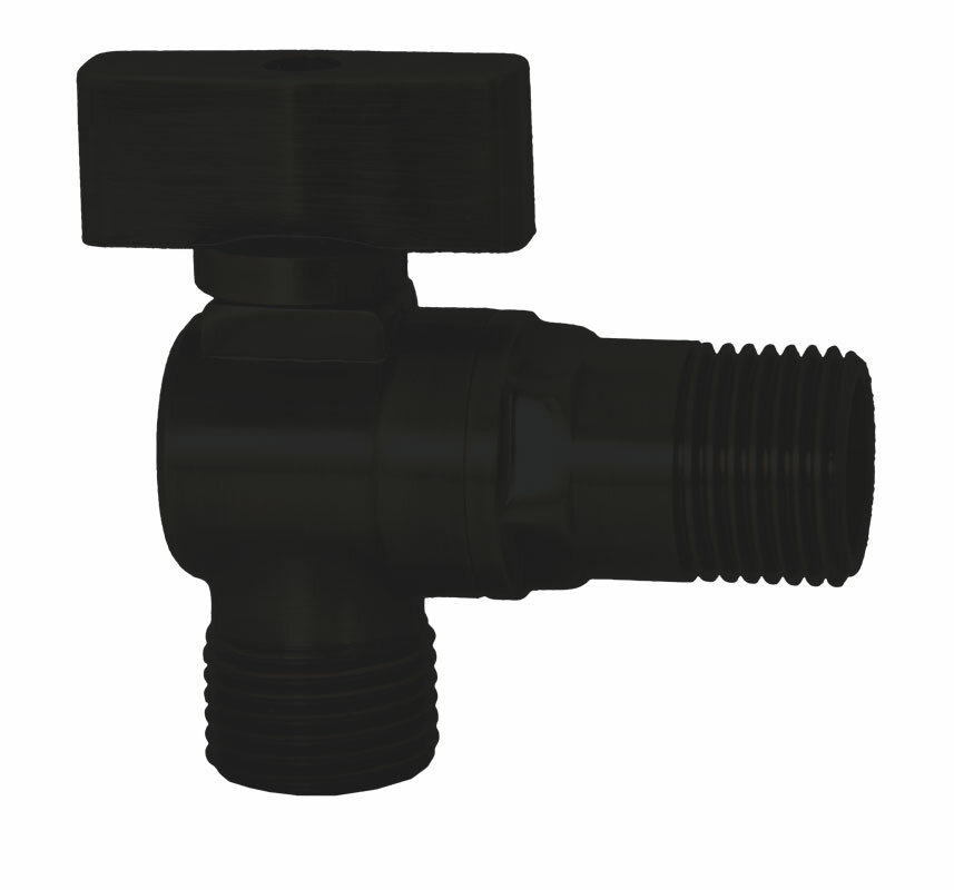 271 Кран KAISER 1/2"х1/2" угловой черный