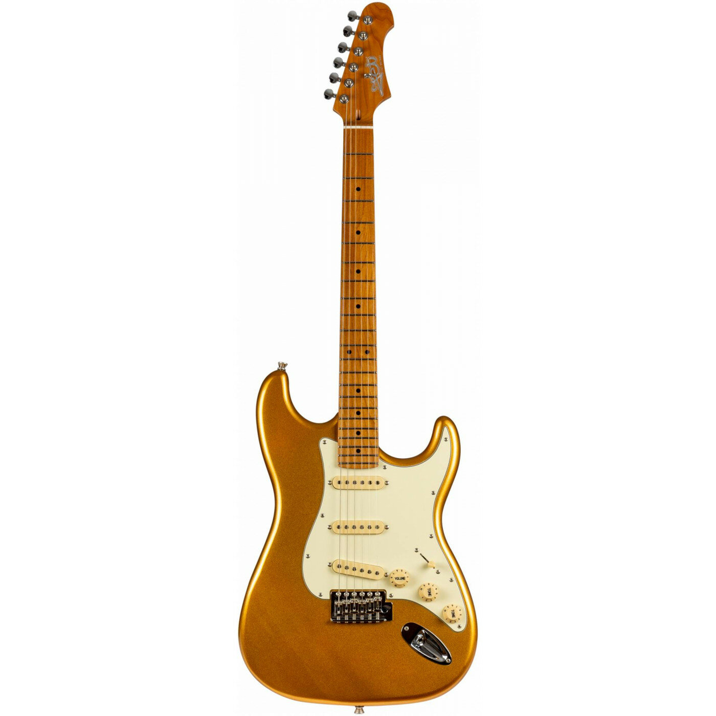 JET JS-300 GD электрогитара, Stratocaster, корпус липа, 22 лада, SSS, tremolo, цвет GD