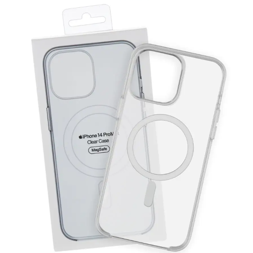 Противоударный прозрачный чехол MagSafe для iPhone 12 Pro Max/ Айфон 12 Про Макс, пластиковый бесцветный