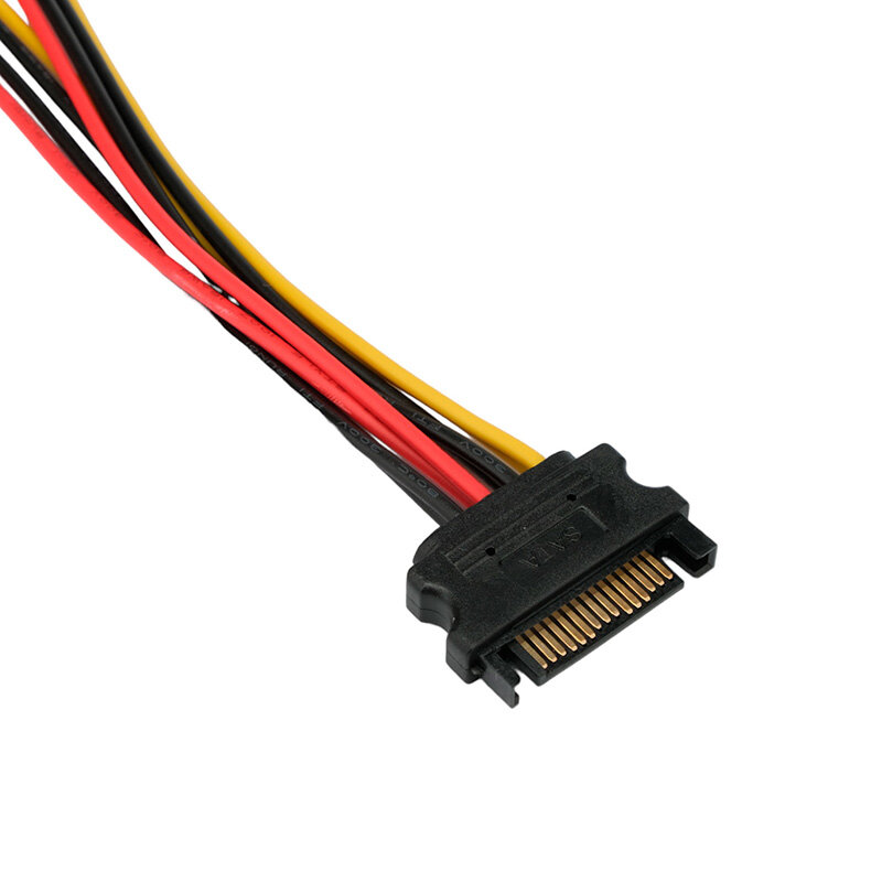 Кабель питания SATA Cablexpert , Sata 15pin/2x Molex 4pin, 20см, пакет