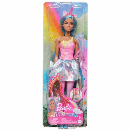 Кукла Mattel Barbie Dreamtopia Единорог с цветными волосами HGR21 игровой набор barbie кукла дримтопия и единорог