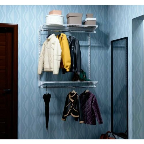 Комплект гардеробной системы, Титан-GS, черный, в прихожую 1000мм