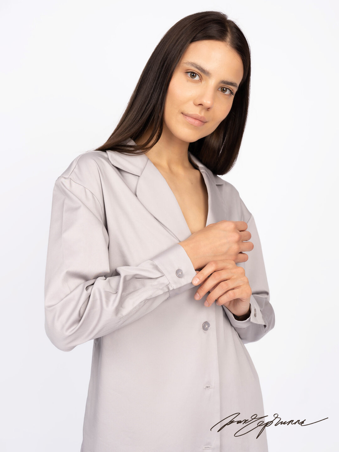 Женский костюм "какЧерчилль", серый, 100% египетский хлопок, 50-52, рост 160