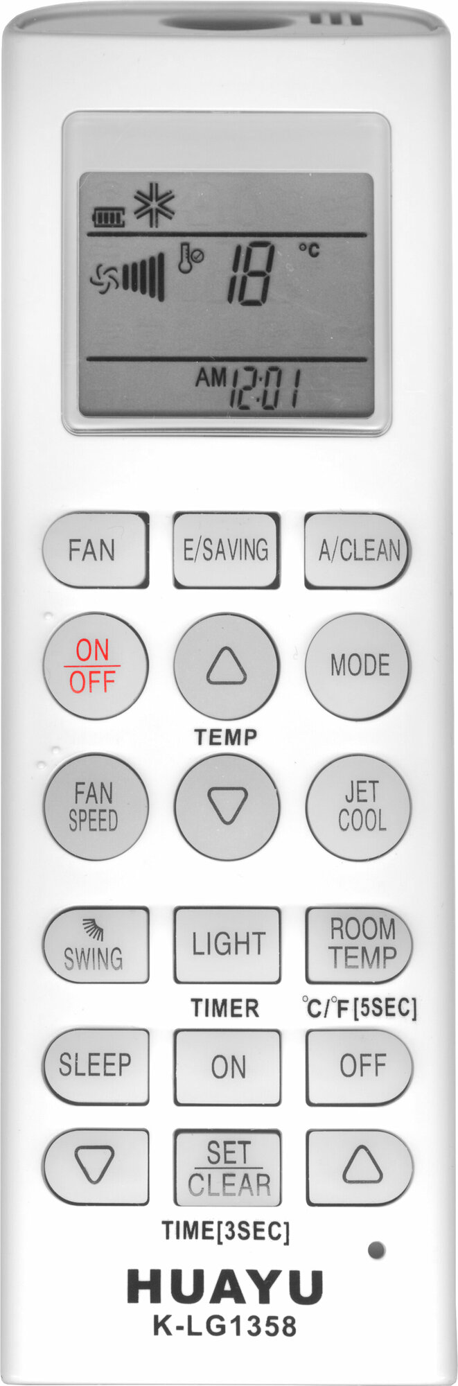Универсальный пульт Huayu K-LG1358 для кондиционеров и сплит-систем LG