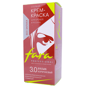 Fara Крем-краска для бровей и ресниц (50 мл) - 3.0 коричневый