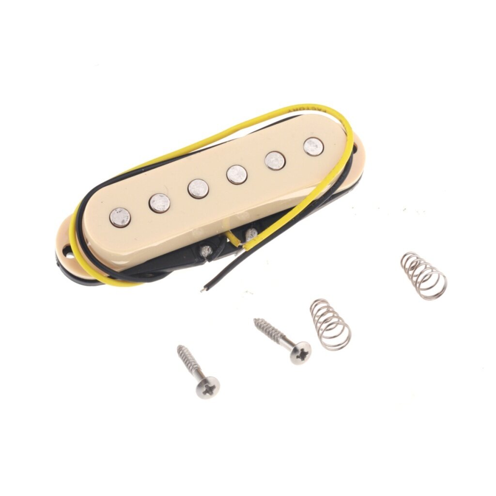 Звукосниматель магнитный сингл, для Fender Strat, бриджевый, кремовый, Musiclily M524
