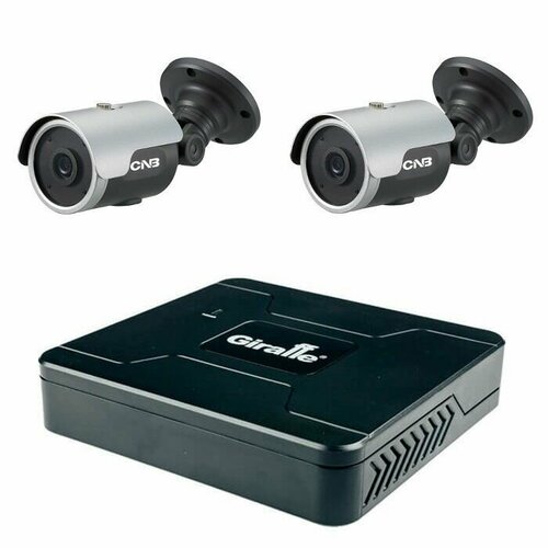 Комплект для видеосистемы охраны NB21-017MH мультиформатный видеорегистратор GF-DV0404 и 2 уличных мегапиксельных IP камеры CNB-NB21-7MH 2649900₽