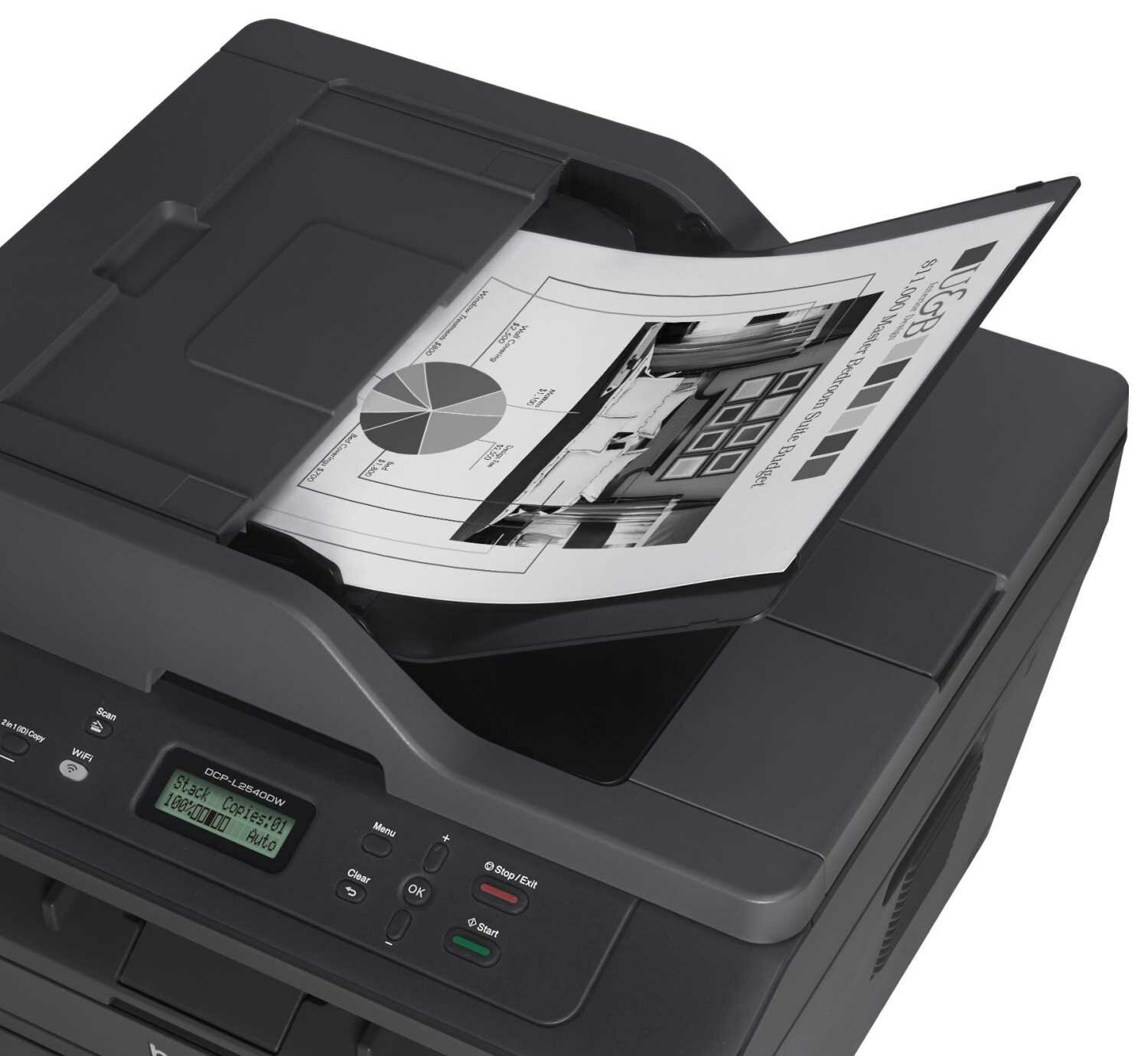 МФУ Brother DCP-L2540DW Лазерный принтер двусторонняя печать автоподатчик цветной сканер WI-fi вай фай русский язык