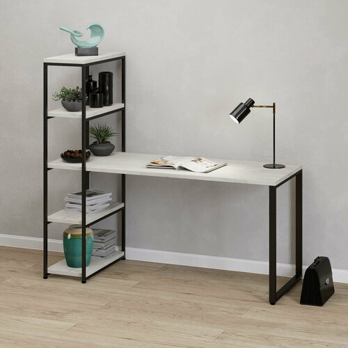 Стол-Стеллаж Айсберг Лофт 01 Черныйдуб крафт белый 10990₽