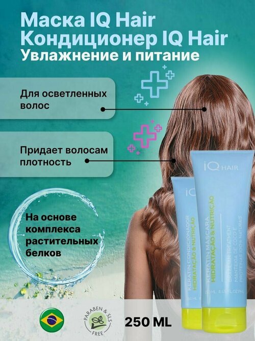 IQ Hair Маска + Кондиционер для волос 250/250ml