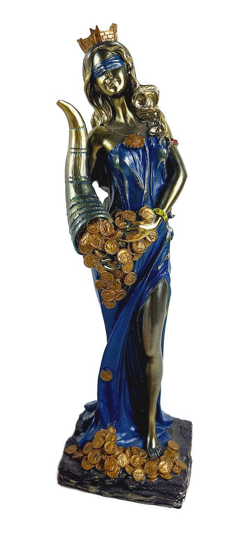 фото Статуэтка Фортуна с рогом изобилия, 30х10х10 см, иск. камень PL