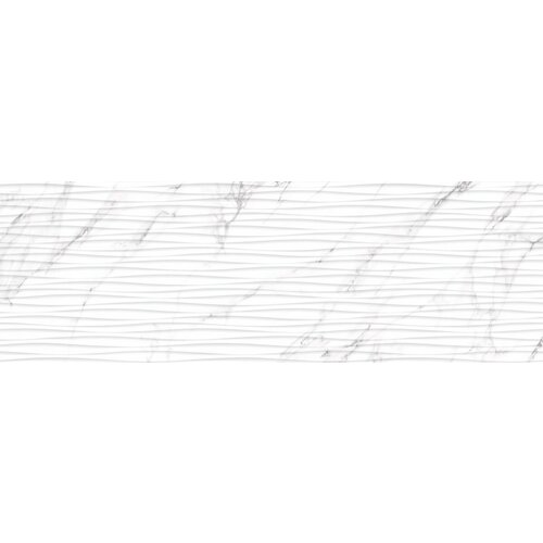 Плитка настенная PRIMAVERA Omnia Decor 03 DG03-03 под мрамор глянцевая для ванной, 30 х 90 см, 1,08м2