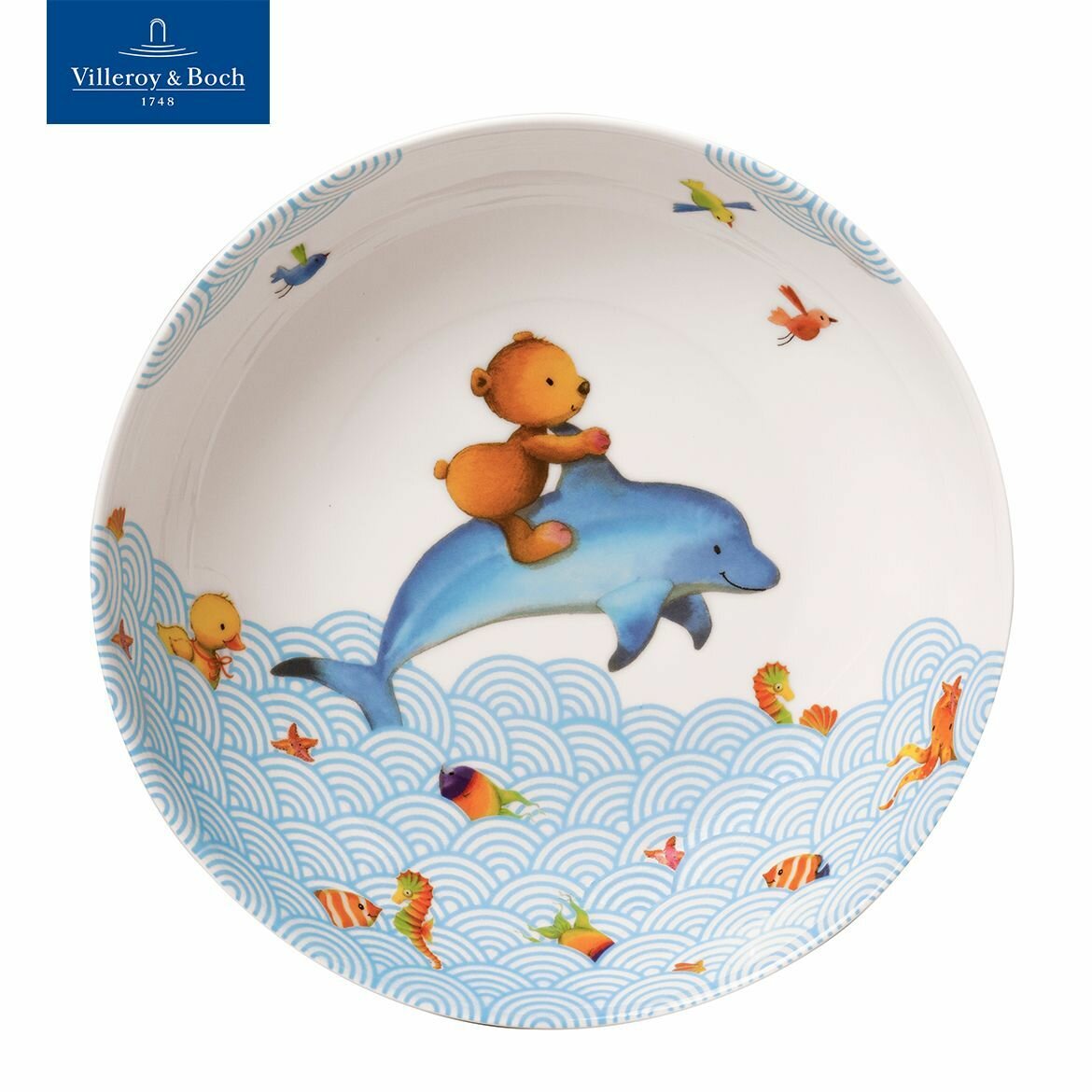 Тарелка глубокая детская 19 см, 370 мл, Happy Bear, Villeroy & Boch, Премиум-Фарфор