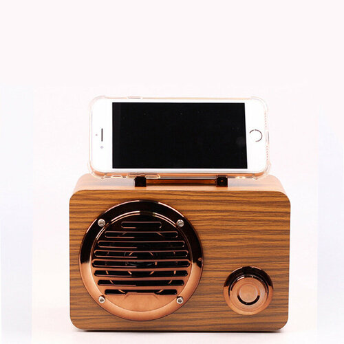 Колонка в ретро стиле MyPads A226169 с качественным громким звуком Bluetooth в подарок коричневый 193500₽