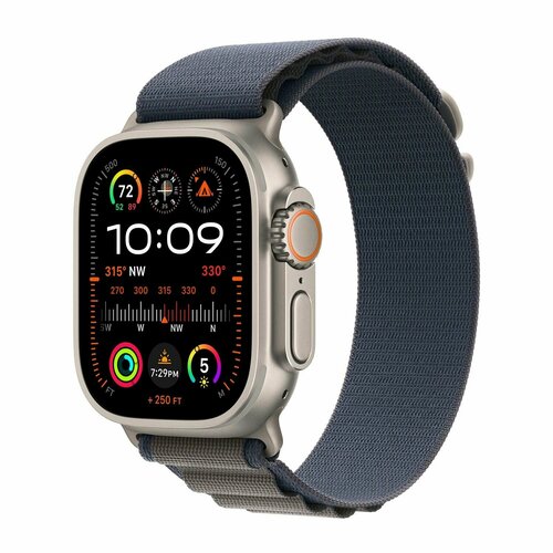 Ремешок Apple Alpine Loop Blue L для Apple Watch ULTRA 49mm MT5M3ZM/A